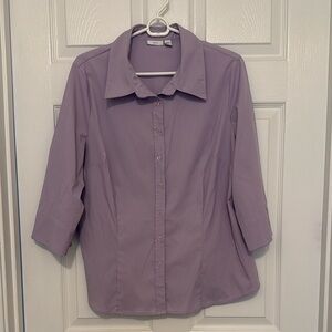 Apt. 9 Purple Blouse  Collar Fitted Size 1X